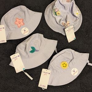 Infant lavender Bucket Hat with Velcro Chinstrap